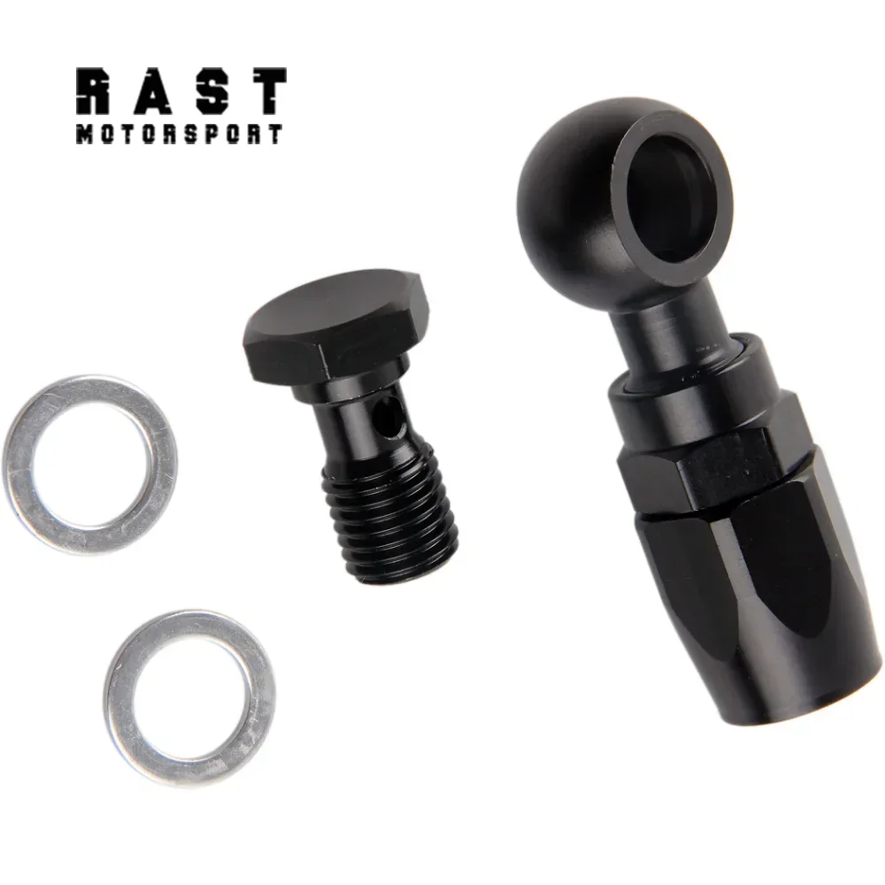 Mangueira de óleo combustível an6 trançada de nylon de aço inoxidável hidráulico para motocicleta banjo 12 14mm com parafuso de embreagem m12 m14 x 1.5
