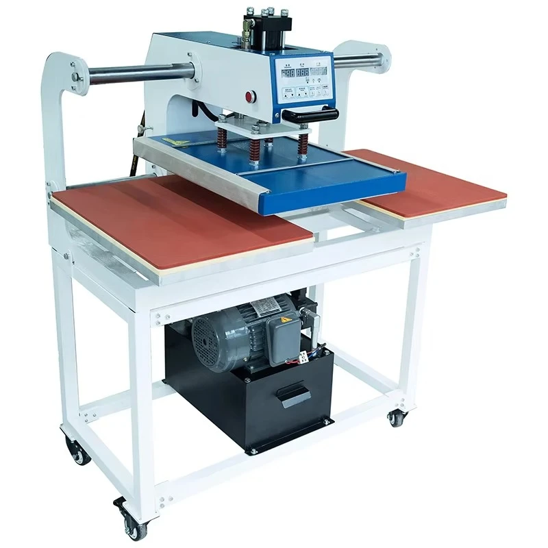 Hydraulic double station hot press with hydraulic cylinder
