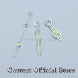 Goutent Silver Super Green Luminous Watch Hands fit NH35 NH36 ETA 2836 2824 DG2813 3804 Miyota 8215 8205 821A Movement