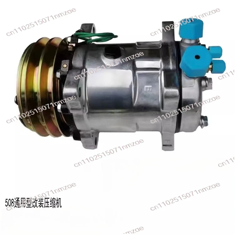 508 Automotive Air Conditioning Compressor Agricultural Excavator Forklift All Copper Cold Air Pump Modified Universal 24V