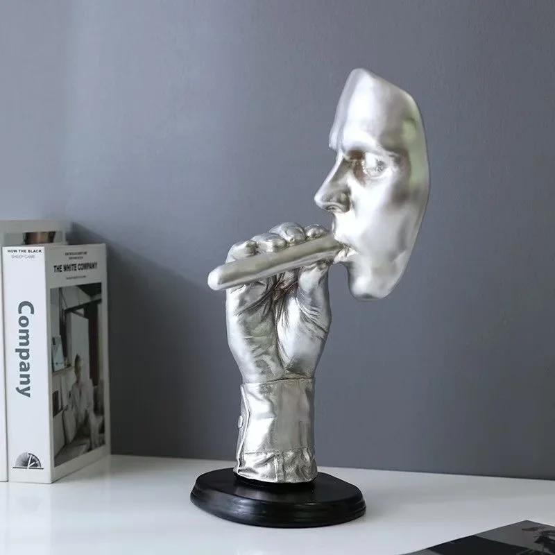 Home Decor Retro Smoker Figurine Mediator Abstract Sculpture Creative Man Smoking Cigar Statue Resin Home Office Decoration Gift