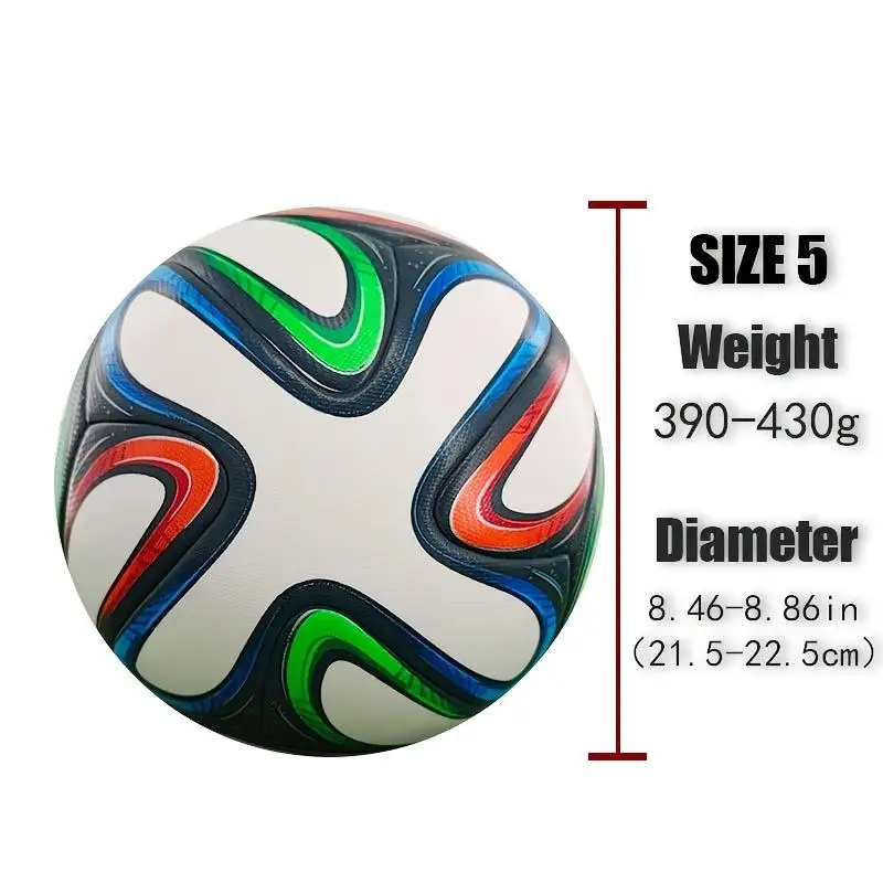 No.5 Seamless Design Football Wear-Resistant Highly Elastic Durable Soccer Ball for Sports Fitness