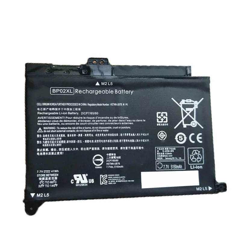 BP02XL 7.7V 41Wh laptop battery for HP BP02041XL HSTNN-LB7H HSTNN-UB7B 849909-850 2ICP7/65/80 849569-421 TPN-Q175 TPN-Q172