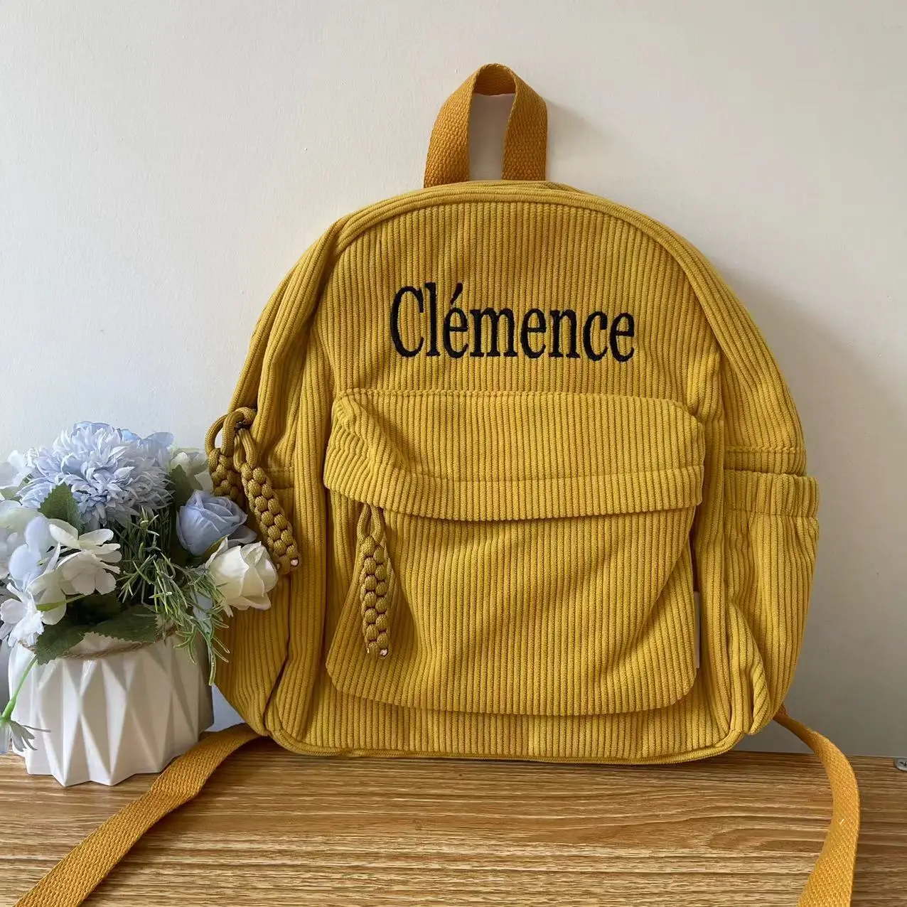 Personalized Custom Corduroy Bags, Handmade College Style Travel Bags, Solid Color Campus Bags, Simple And Unique Festival Gift