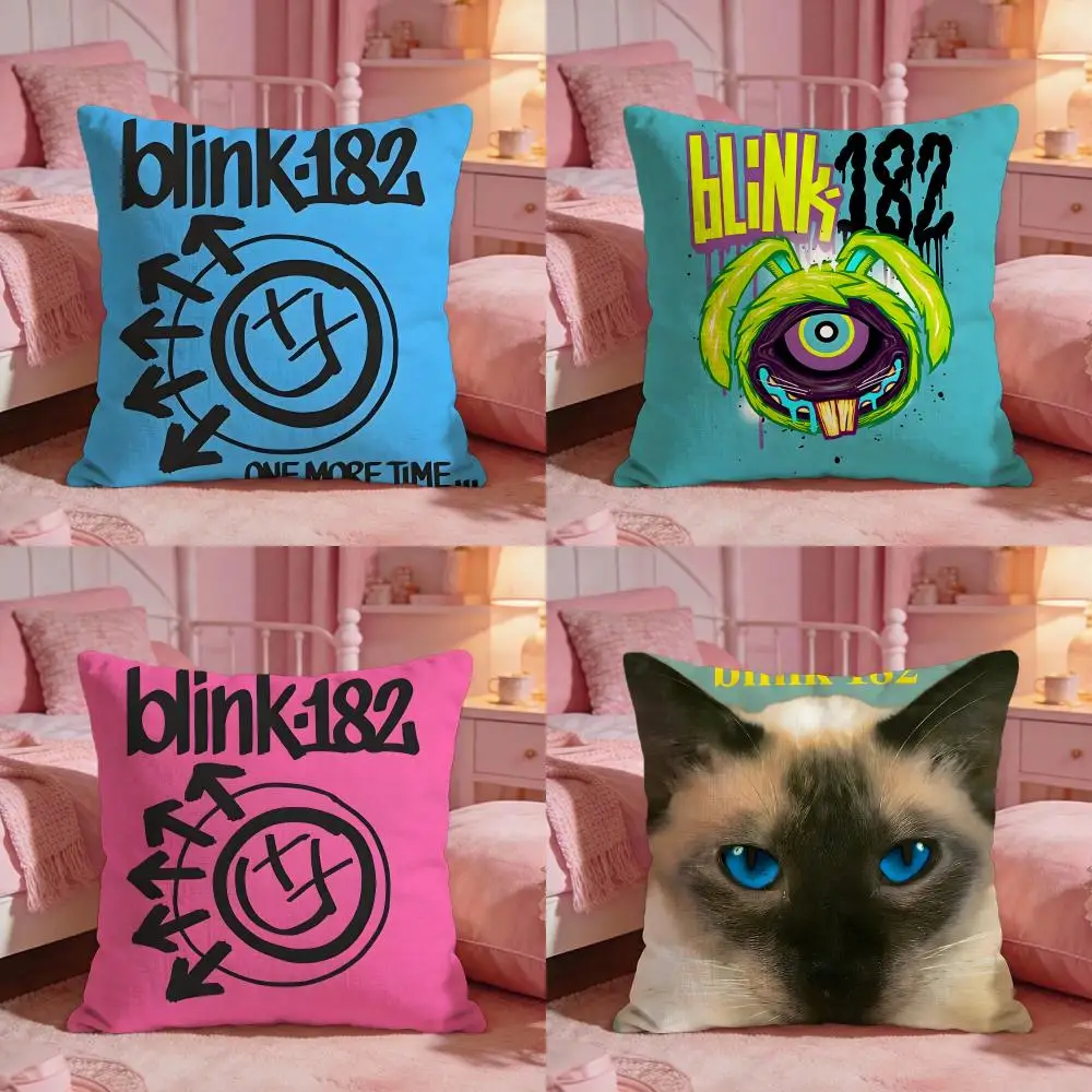 b-Blink-182 band Cushion Cover Premium Comfort Reversible Pillow Cove -Two in One Design for Any Room & Car Interior