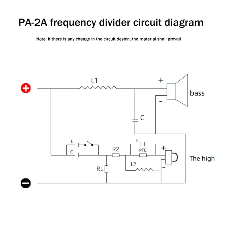 뉴텍 PA-2A 450W 2웨이 오디오 스피커 디바이더 트레블 베이스 주파수 분배기 KTV 무대 전문가용 스피커 크로스오버