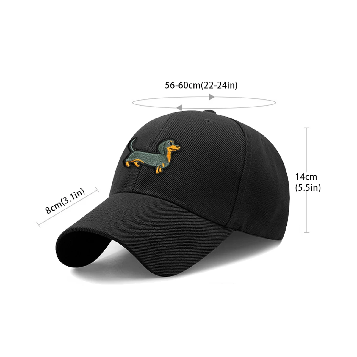 IL KEPS Women\'s Baseball Cap Cute Dog Embroidery Simple Fashion Women\'s Accessories Men\'s Cap For Female Snapback Kpop BQM476