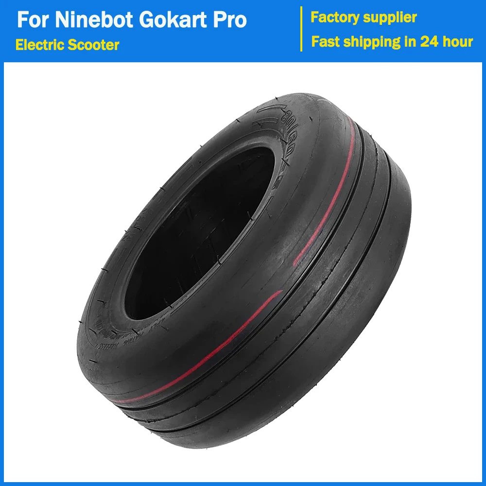 80/60-5 Vacuum Tubeless Smooth Tire for Ninebot Gokart Pro Front Wheel Tyre Outer Tyres Accessories Kart Kit Rubber Tires Parts