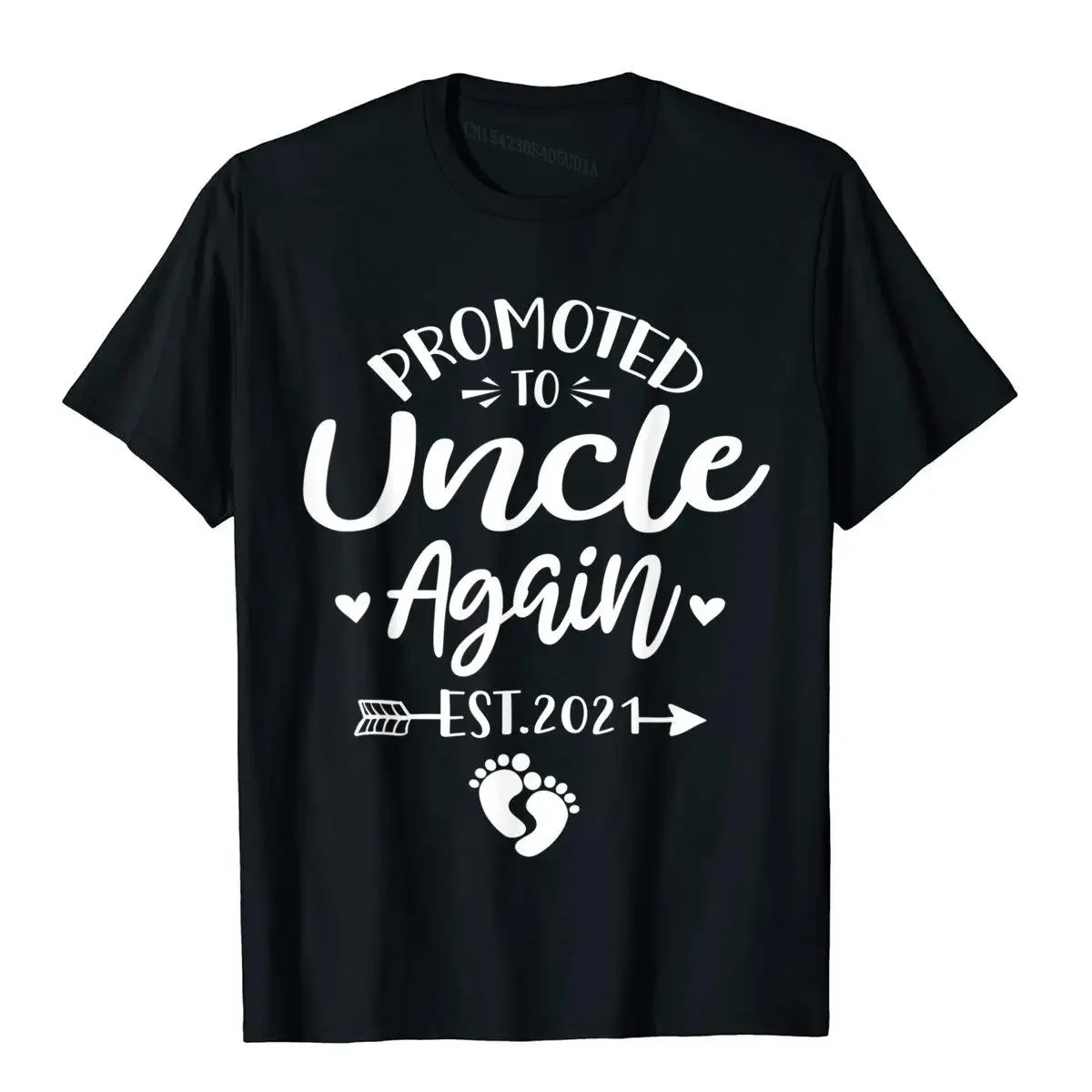 Promoted To Uncle Again Est 2021 Gifts T-Shirt Plain Men's T Shirts Cotton Tops Shirts Fitness Christmas Clothing