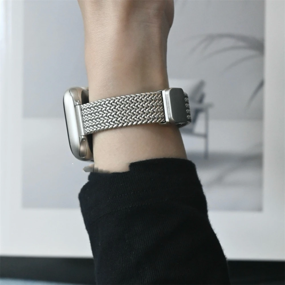 Apple Watch用の豪華なグレインヘッドストラップ,メタルバンド,Apple Watch用,ウルトラ,9,8,7,6,3,5,4,2,se,ins,49, 45 42, 44mm, 40mm, 41, 38
