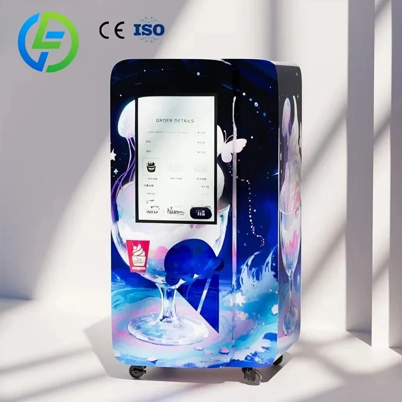 Customize Soft Serve Ice Cream Vending Machine Ice Cream Perfected by Machine Enjoyed by You Scoopfuls of Happiness Anytime