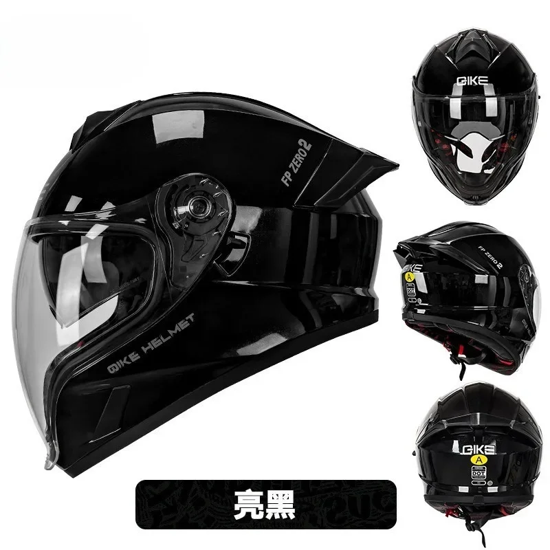 

Men's and women's full-body motorcycle helmet: Dual-lens design, large spoiler, fashionable riding helmet, extremely cool and st