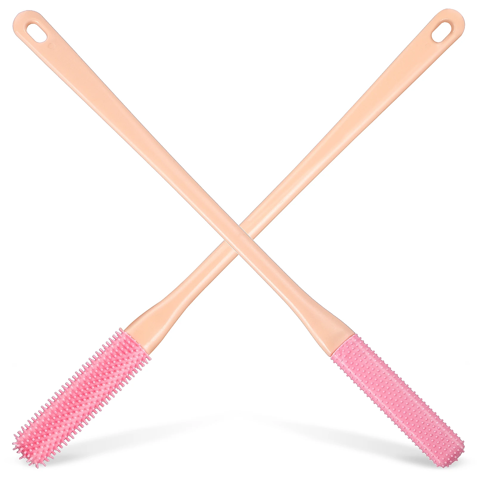 

2Pcs Toe Scrub Brush Long Handle Silicone Shower Foot Scrubber for Hard-to-Reach Areas Shower Toe Brush Foot Cleaner