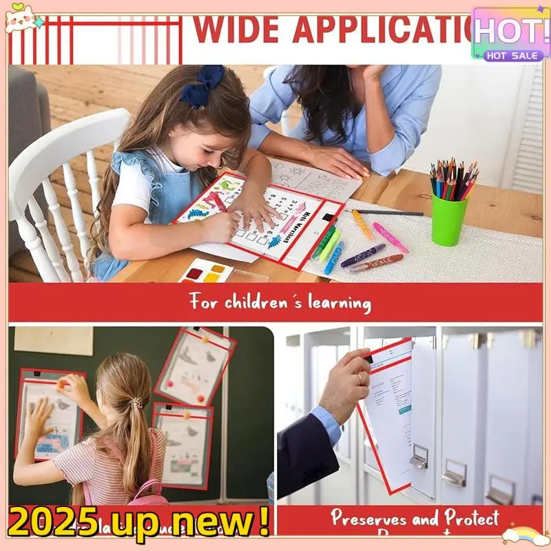 25 Piece File Folders 9 X 12 Inch Work Note Holder Dry Erase Pockets For Teachers Work Classroom Organization Supplies A Durable