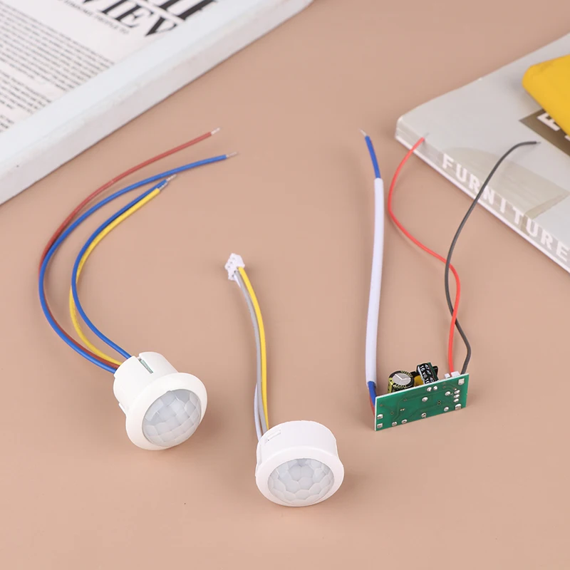 モーションセンサーライトスイッチ,LED,調整可能な遅延なし,人体,赤外線検出器,IR, AC 110-240V, DC 12v-24v