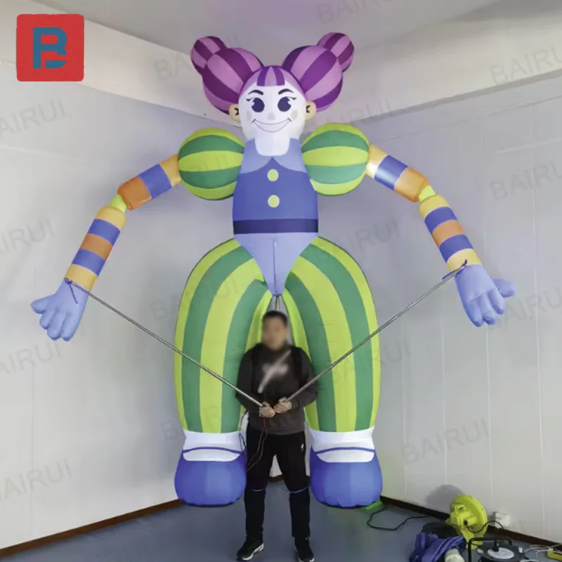 Bonecas infláveis de Natal, decorações de festival de Natal, fantasias de palhaço infláveis para caminhada, fantoches de palhaço infláveis