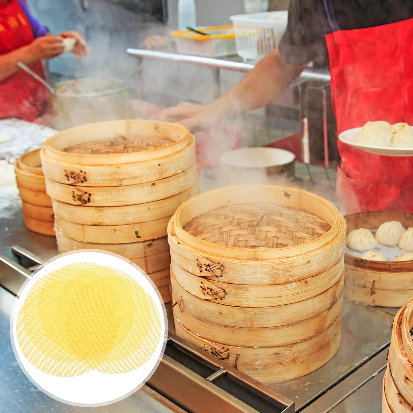 5 قطعة الحصير سيليكون باخرة مستديرة قابلة لإعادة الاستخدام منصات باخرة تنفس ارتفاع درجة الحرارة المقاومة تبخير لوازم الكعك #4