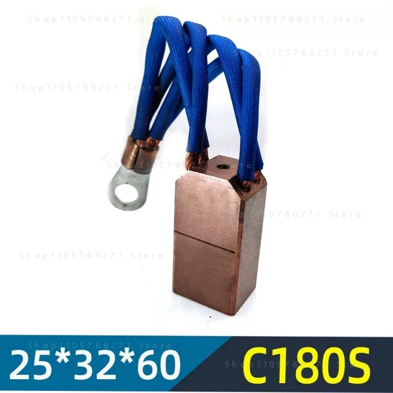 Four Wire High Copper Carbon Brush+Aluminum Brush Box+Fixed Plate,For Welding Positioner Turntable Table Tube Welder