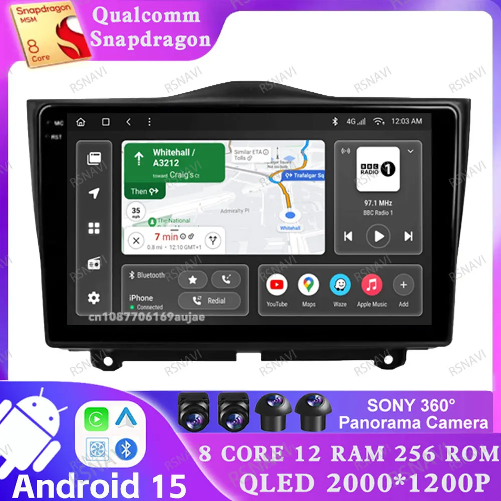 Android 15 Car Radio For LADA Granta Cross 2018 2019 2020 2021 2022 2023 360 Camera Head Unit BT QLED IPS AI Voice WIFI+ 4G LTE