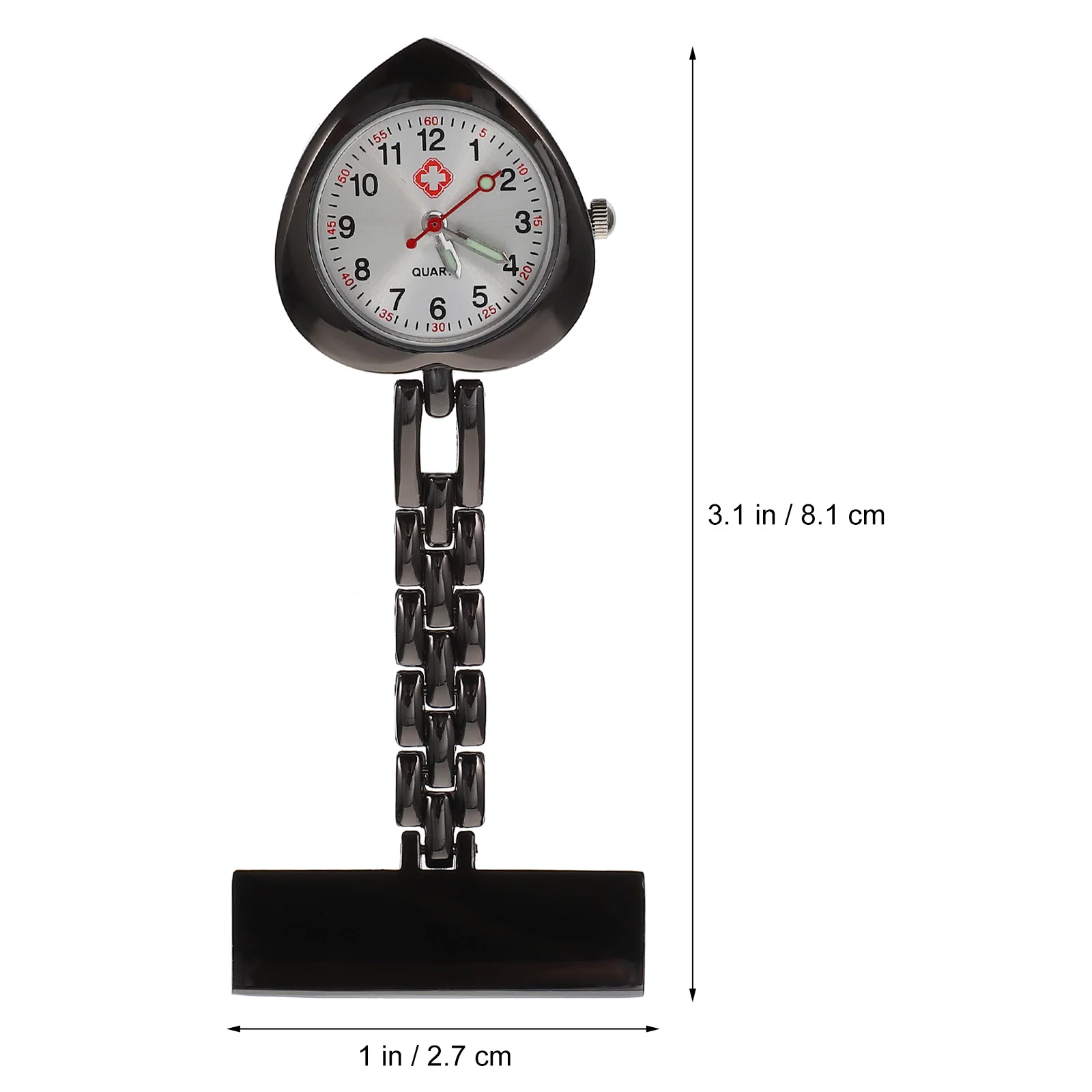 

Heart-shaped Alloy Hanging Table Useful Nurse Watch Fashionable Nurses Pocket Women