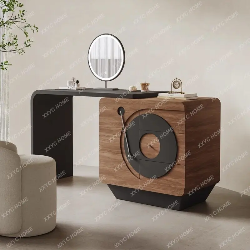 Medieval style solid wood dresser, chest, corner integrated high-end bedroom, new record player, retractable makeup table