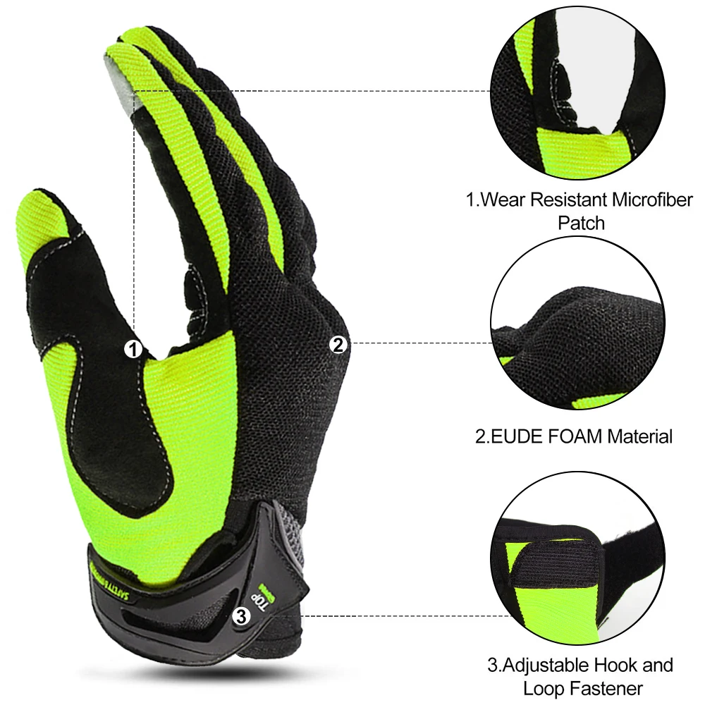 Motorcycle Gloves Touch Screen Moto Full Finger Gloves Summer Breathable Riding Motobike Gloves Moto Protective Gloves 6 Colors