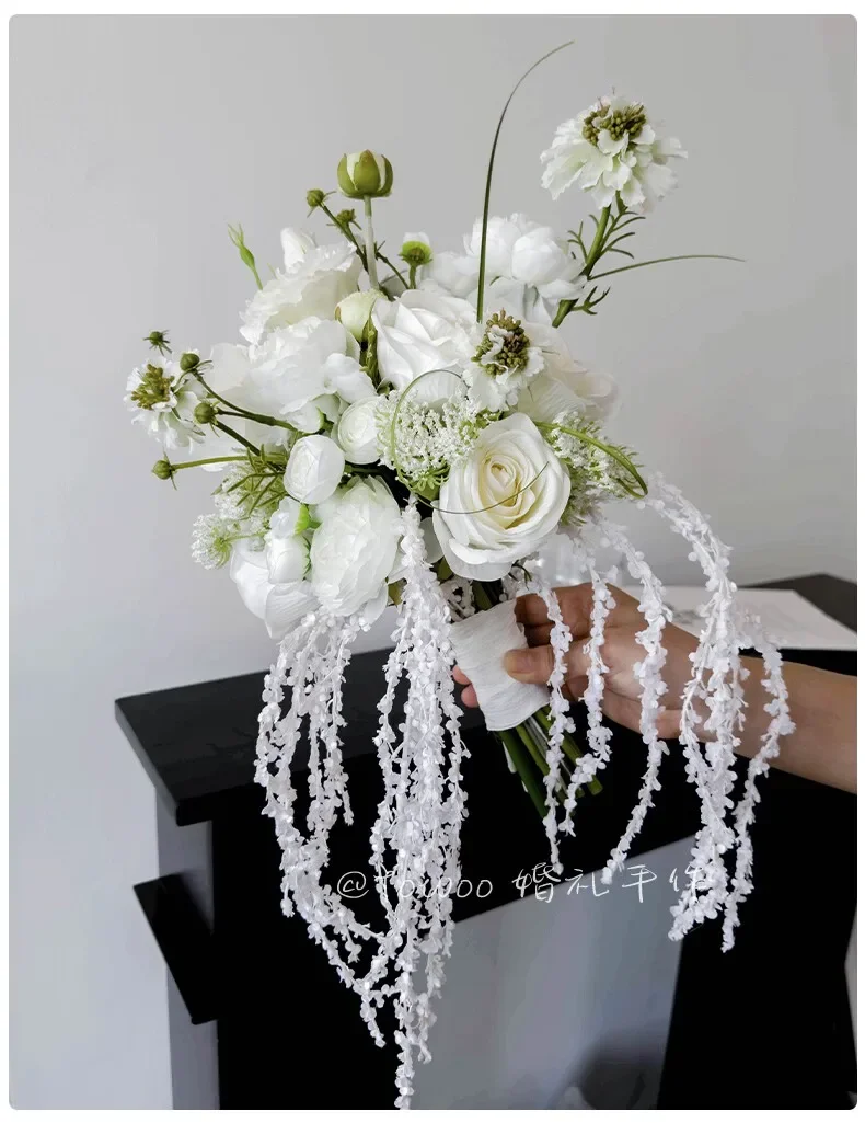 French Mori bride bouquet wedding photography simulation bouquet wedding studio travel photography certificate fake flower