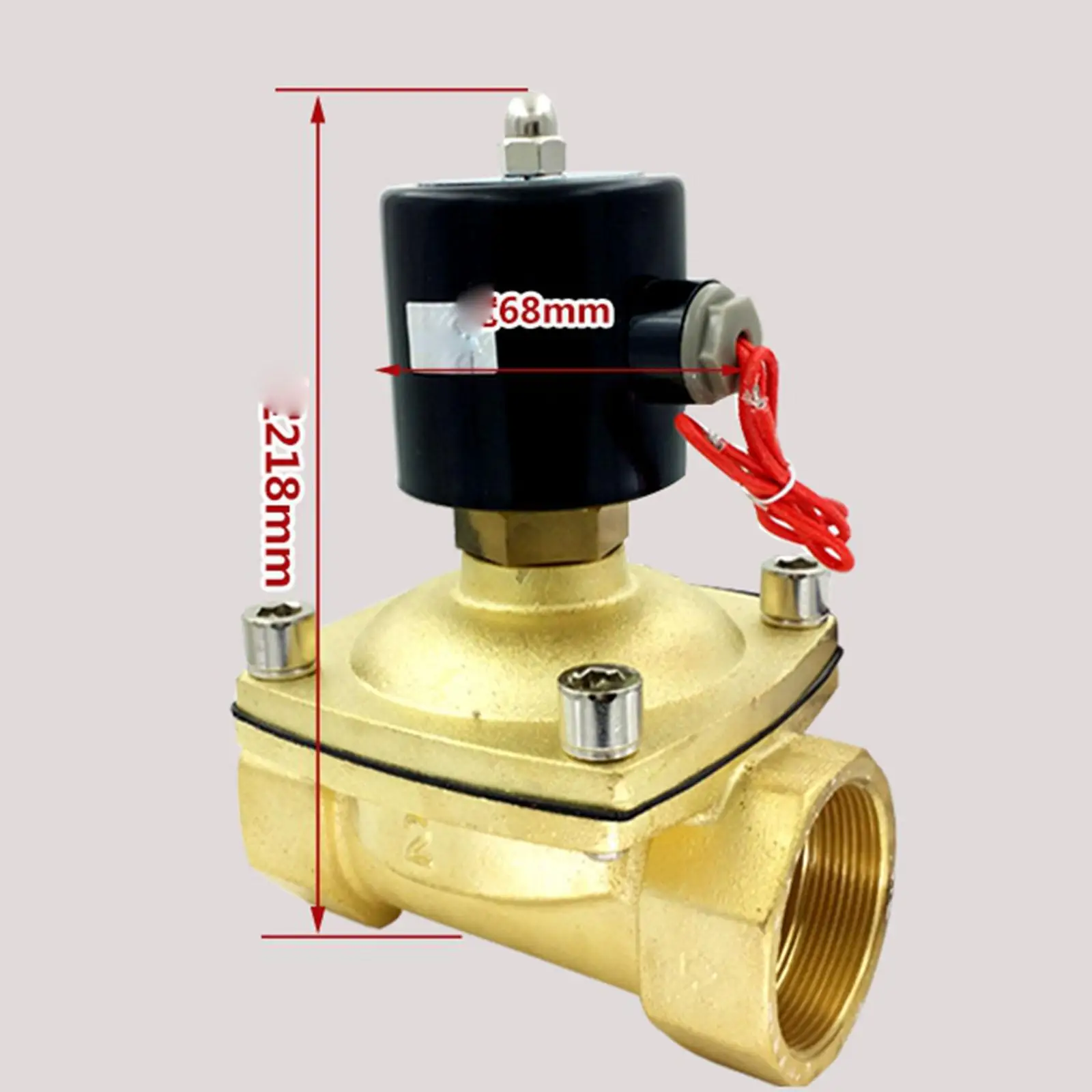 

DC12/24V AC110/220V 2" BSPP 22W Normally Open Flow Pore 50mm Brass Gas Oil Water Solenoid Valve