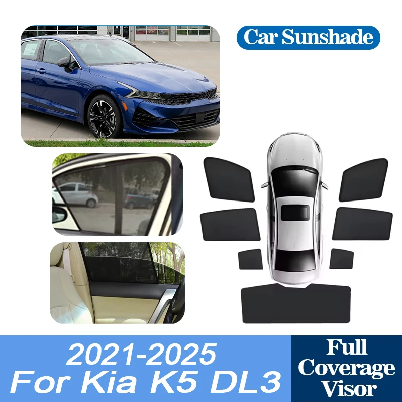 

For Kia K5 2025 Accessories DL3 2021 2022 2023 2024 Car Coverage Sunshade Window Sun Shade Cover Protection Board Parasol Baffle