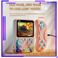 G5 Retro Handheld Game Console 3.0inch Screen With 500 Classic Games Portable Gamepad Macaron Color 1020mah Rechargeable Battery