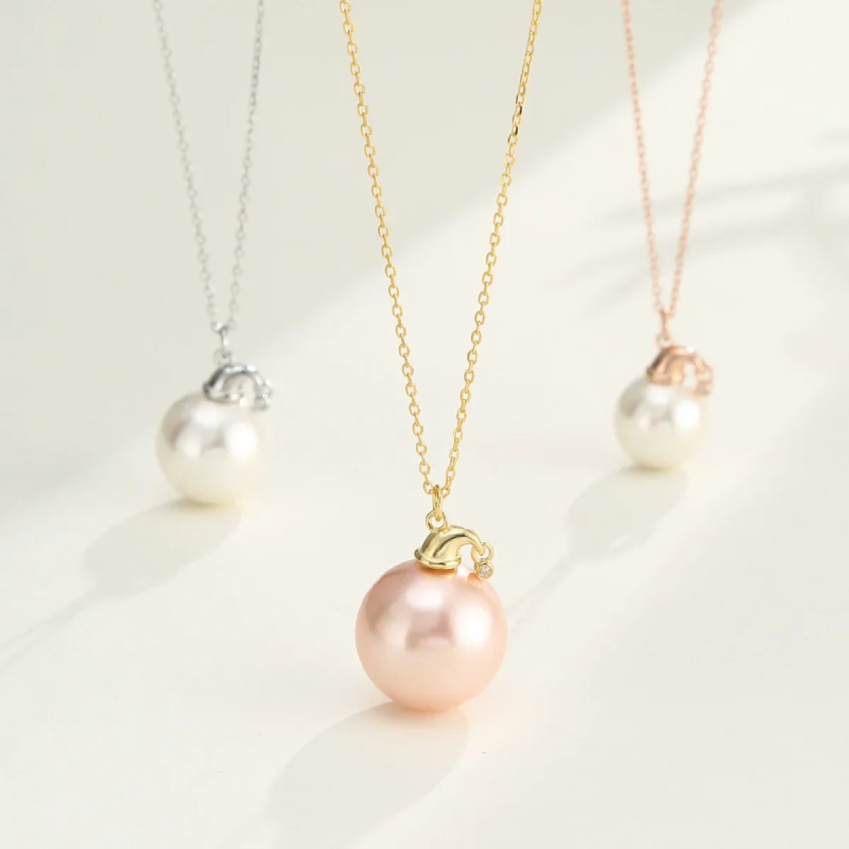 925 Sterling Silver Creative Pendant Base fit 5-16mm Round Pearl Making DIY Necklace Charm Jewelry Making Finding
