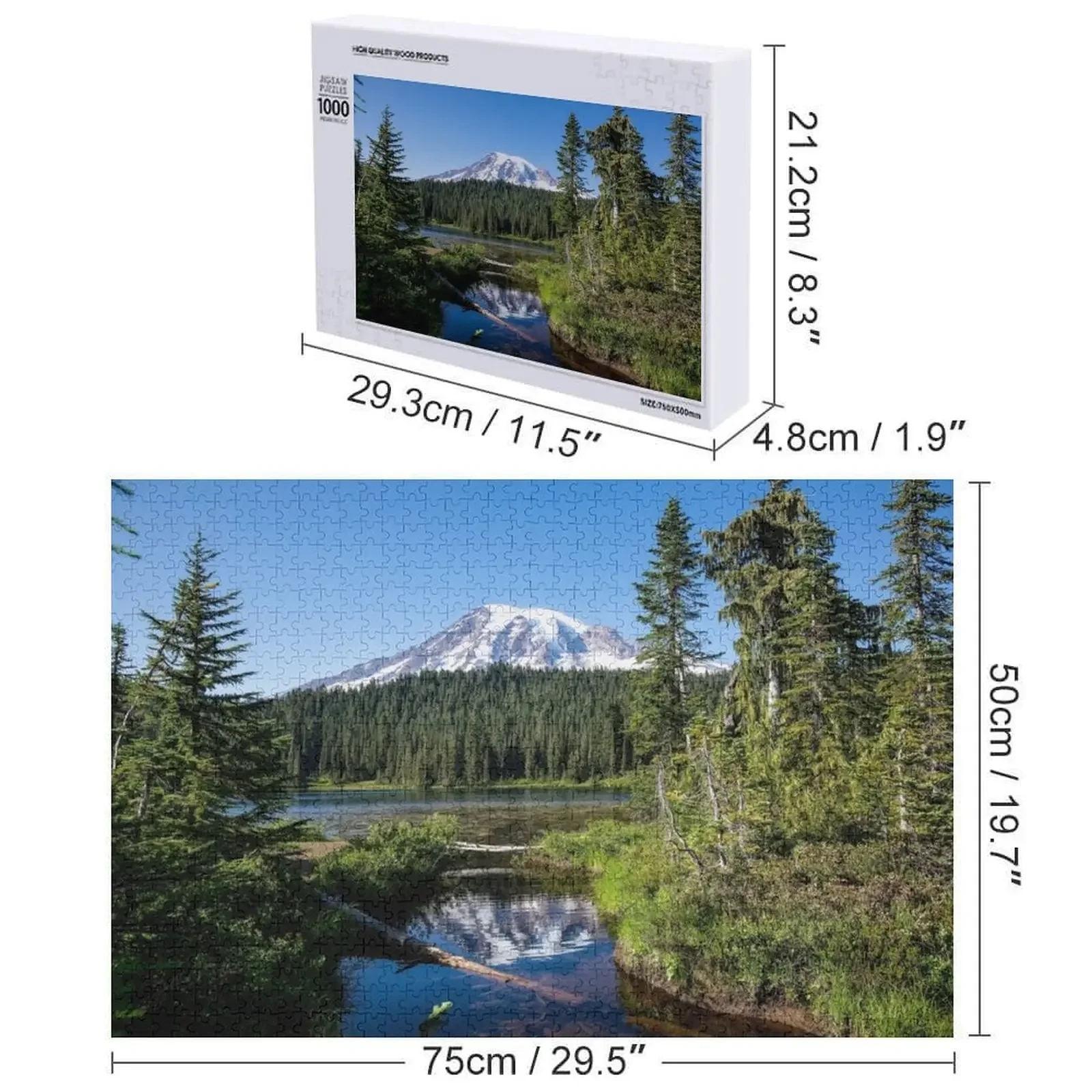 Гора Донье - отражающее озеро в Вашингтон, головоломка, новые игрушки на заказ для детей, 2022, головоломка
