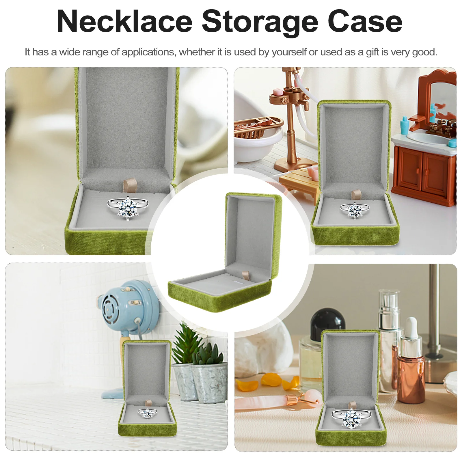 

Шкатулка для драгоценностей, велюровое ожерелье, футляр для хранения, изысканный гладкий подарок на свадьбу, день рождения, годовщину