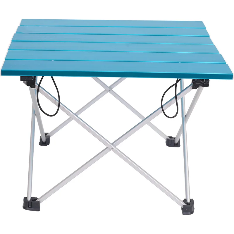 Foldable table Ultra-light Aluminum Outdoor Camping Picnic Desk Gray Blue Pink Size 40x34.5x29CM With Carry Bag