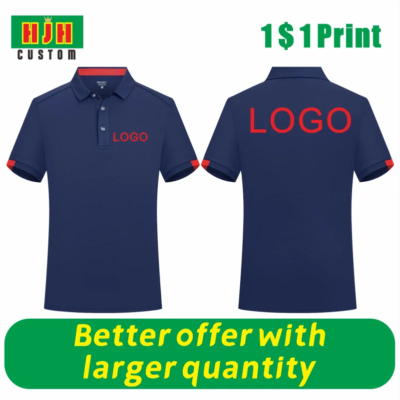 

Your OWN Design Men's And Women's Quick Drying Short Sleeve Polo Custom Printed Embroidered LOGO Casual Polo Shirt Sports Top