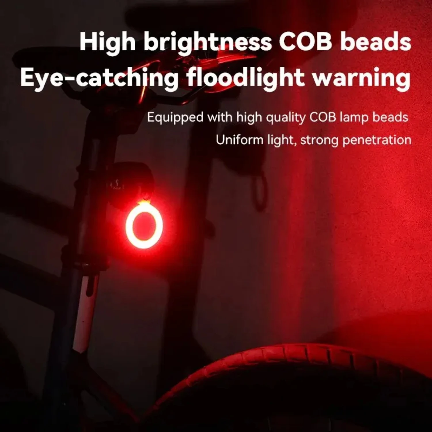 Bicycle Rear Light Running Water  Lights Bicycle Taillights Night Riding Lights Safety Warning Lights Bike