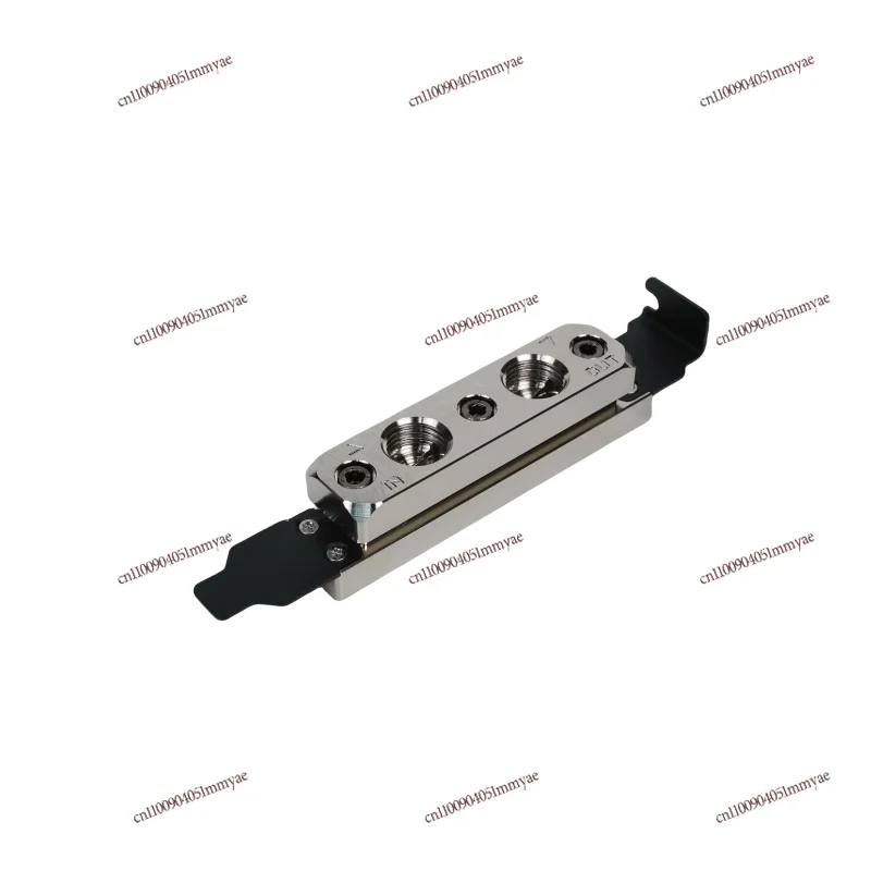 Water-cooled PCI adapter board, single-slot PCI baffle, through-board water injection head