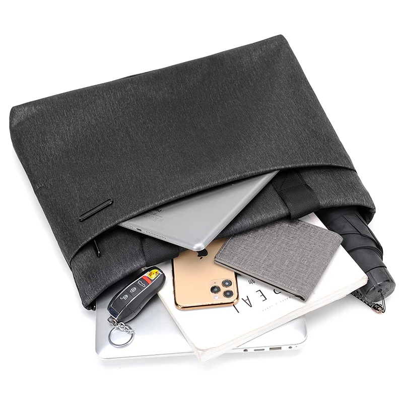 حقيبة رجالية ذات سعة كبيرة، قماش متين، سحاب للإغلاق، حقيبة ركاب مكتبية، مناسبة للمكتب والتنقل اليومي