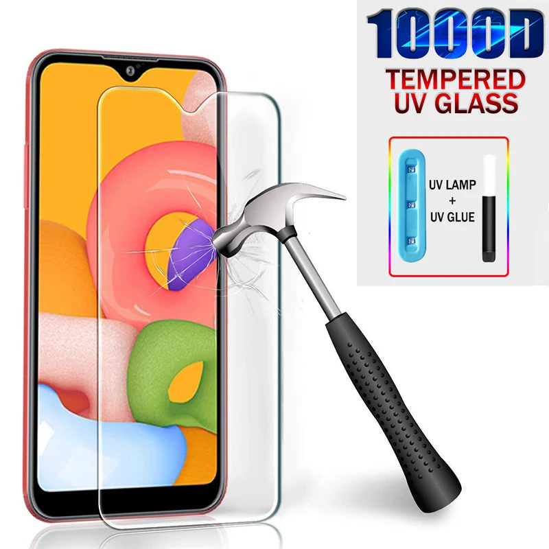 

UV Glue Tempered Glass For Samsung S20 FE A51 A52 Film Galaxy A10 A20 A70 A50 A60 A80 A90 A22 A32 Note 10 lite Screen Protector