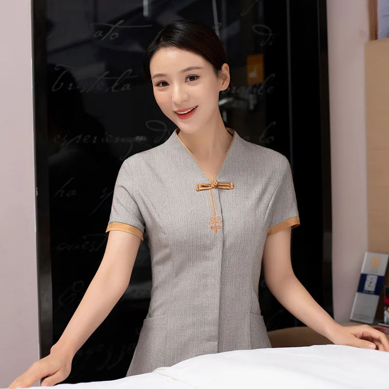 

Short Sleeve Cleaning Work Uniform Summer Property Hotel Restaurant Waiter CleaningPAAuntie Cleaning Uniform Short Sleeve
