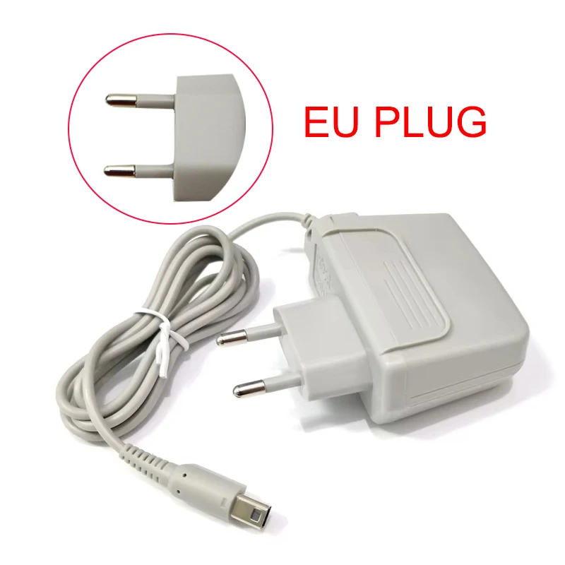 Cargador de Corriente Alterna con Enchufe Europeo para 3DS/NEW 3DS XL/LL, Cable de Carga, Adaptador de Corriente para NEW 3DS LL