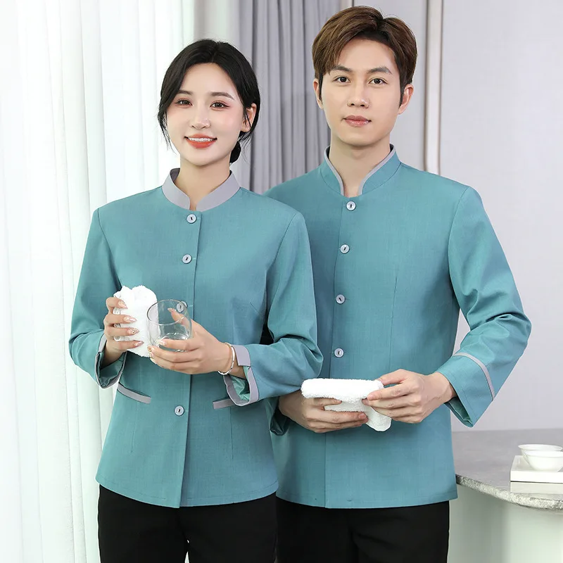 

Женская униформа с длинными рукавами для уборщиц в отелях, гостевых домах и на объектах недвижимости, рабочая одежда для персонала по обслуживанию гостиниц, осенняя коллекция.