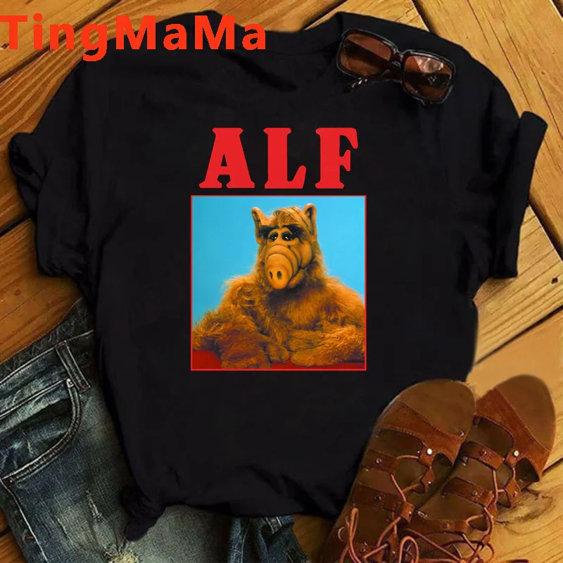 alf top tees tshirt male white t shirt plus size couple  casual clothes aesthetic streetwear