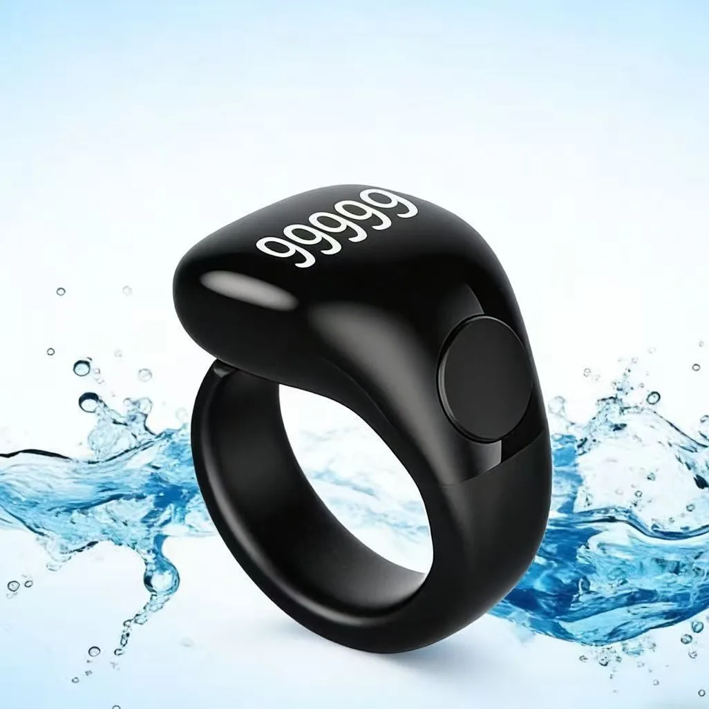 USB Rechargeable Tasbih Ring Adjustable Diameter 18 20 22mm Magnetic Base Charging Station Digital Counter USB Rechargeable