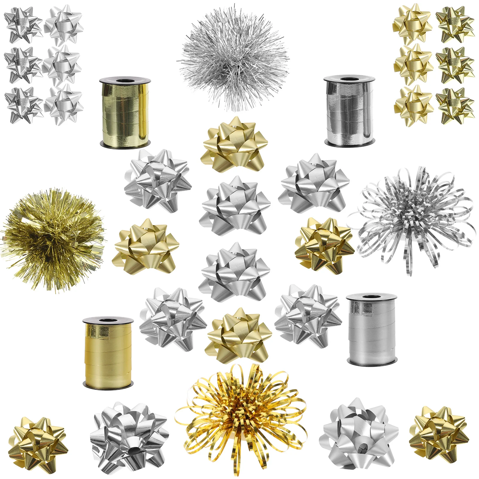 

Christmas Decoration Ribbon Set Decorations Merry Bow Assorted Mini Present Bows Glitter Bowknot Ornaments Flower