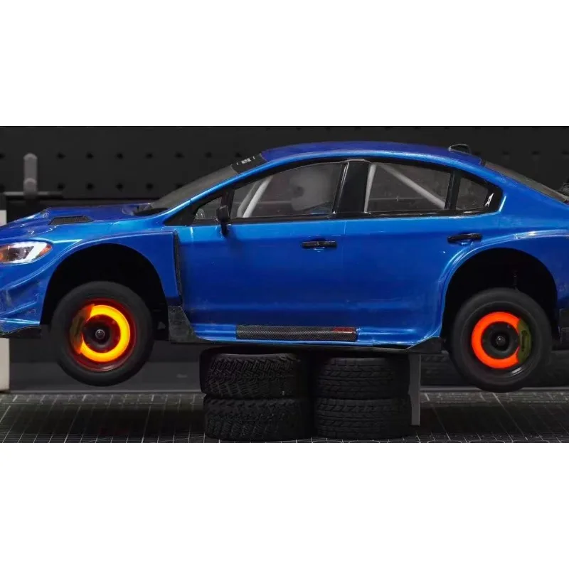 For RLAARLO XTS S10 1/10 RC Rally Car Simulation LED Brake Disc 4-Wheel Luminous Caliper RC Car Upgrade DIY Part Direct Instal