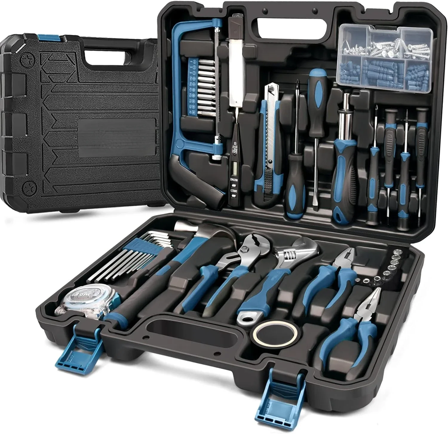 

148-Pcs Sundpey Household Starter Hand Repair Tool Kit - Complete Set with Ratcheting Screwdriver, Hex Key, and Case