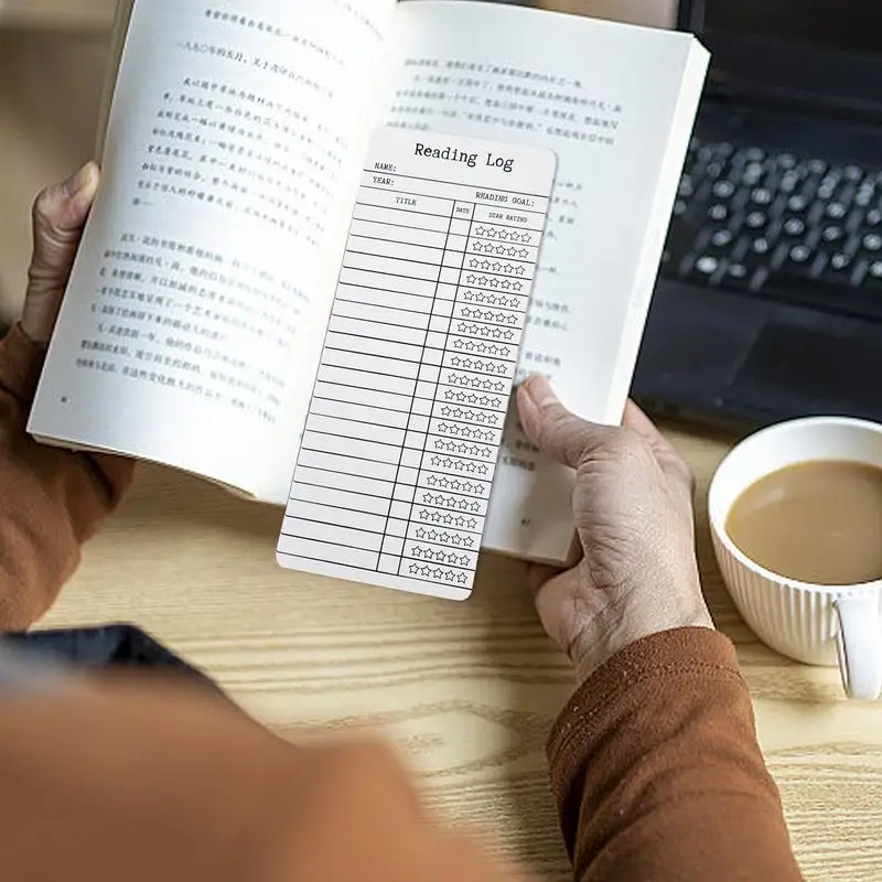 Reading Log Bookmark 12pcs Libraries Book Tracker Reading Page Cards Book Reading Log For Reading Student Lover Readers Literary