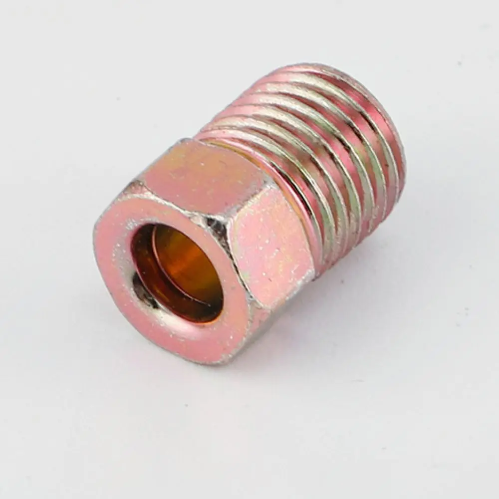 Zinc Plated Hydraulic Line Flare Nut Automotive Brake Pipe Fitting Replacement Connector Industrial Hard Tube Fastener