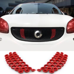 Front Grille Decoration Honeycomb Cover Car Stickers For Smart 453 Fortwo Forfour Exterior Stylish Accessories